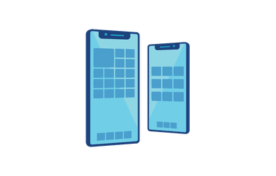 " Handys symbolisieren Gruppe erstellen