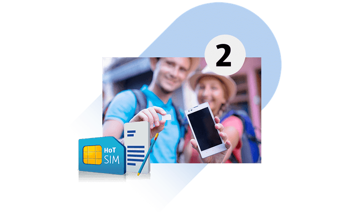 Schritt 2: HoT SIM Aktivierung symbolisch dargestellt