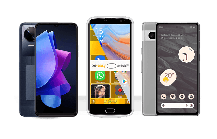 Abbildung von 3 Smartphones