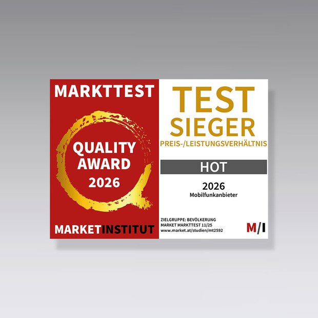 Testsieger Sujet zeit Hot als Gewinner des Quality Award 2026