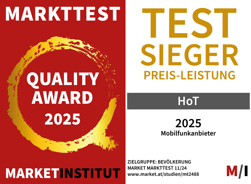 Markttest: HoT Testsieger Preis-Leistung